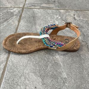 Gianni Bini Multicolor Beaded Sandals